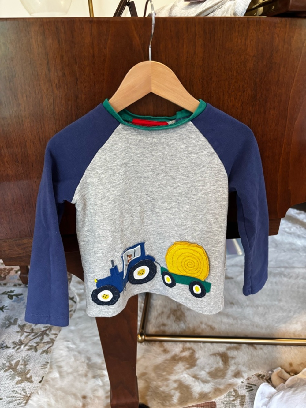 *SOLD* Baby Boden Tractor Farm Appliqué Shirt